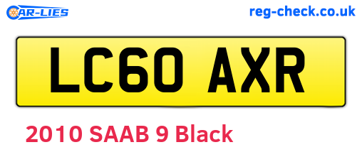 LC60AXR are the vehicle registration plates.