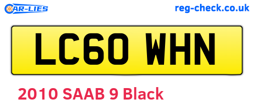 LC60WHN are the vehicle registration plates.