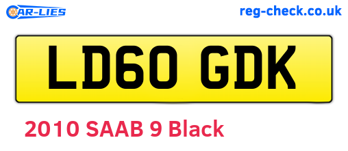 LD60GDK are the vehicle registration plates.