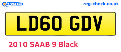 LD60GDV are the vehicle registration plates.
