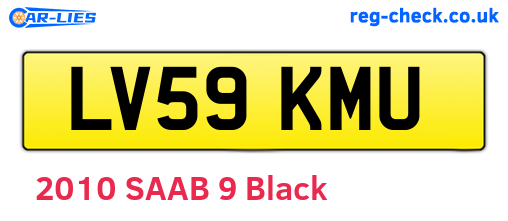 LV59KMU are the vehicle registration plates.