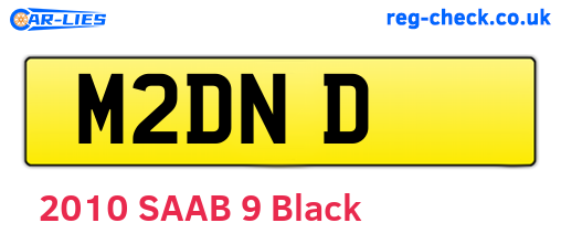 M2DND are the vehicle registration plates.