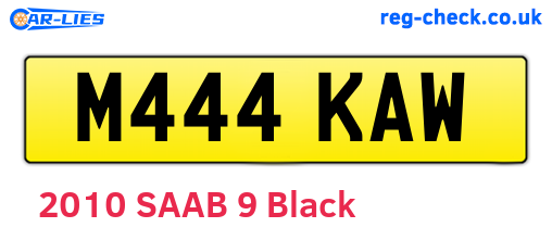 M444KAW are the vehicle registration plates.