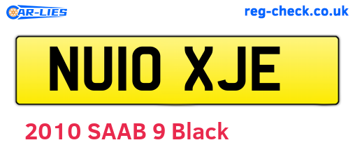NU10XJE are the vehicle registration plates.