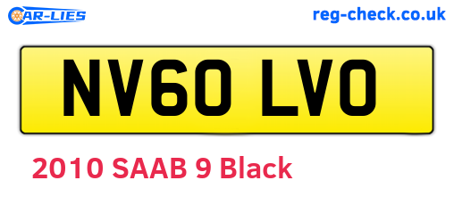 NV60LVO are the vehicle registration plates.