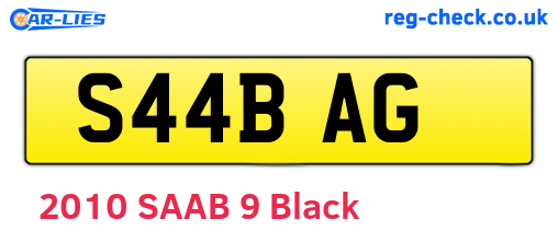 S44BAG are the vehicle registration plates.