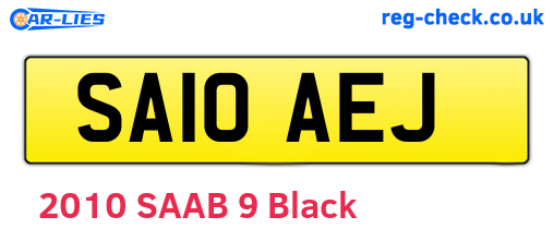 SA10AEJ are the vehicle registration plates.