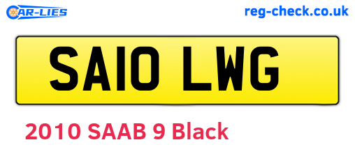 SA10LWG are the vehicle registration plates.