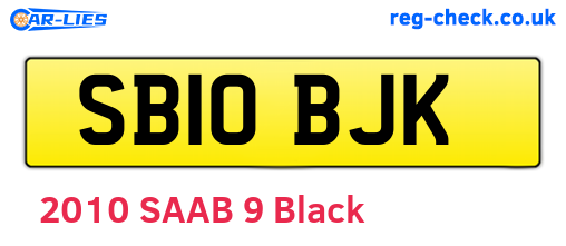 SB10BJK are the vehicle registration plates.