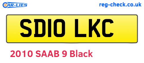 SD10LKC are the vehicle registration plates.