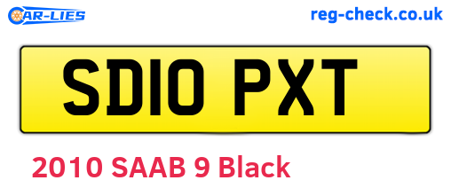 SD10PXT are the vehicle registration plates.