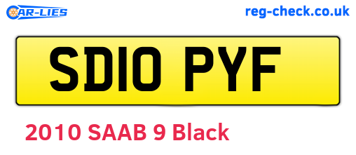 SD10PYF are the vehicle registration plates.