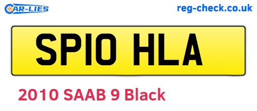 SP10HLA are the vehicle registration plates.