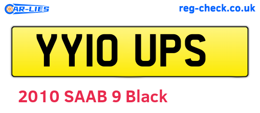 YY10UPS are the vehicle registration plates.