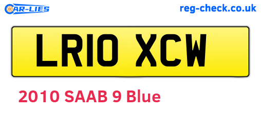 LR10XCW are the vehicle registration plates.