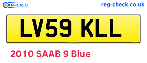 LV59KLL are the vehicle registration plates.