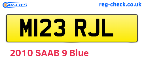 M123RJL are the vehicle registration plates.