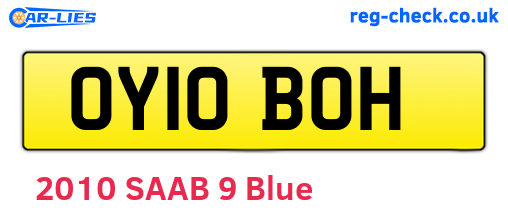 OY10BOH are the vehicle registration plates.
