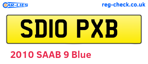SD10PXB are the vehicle registration plates.