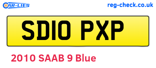 SD10PXP are the vehicle registration plates.