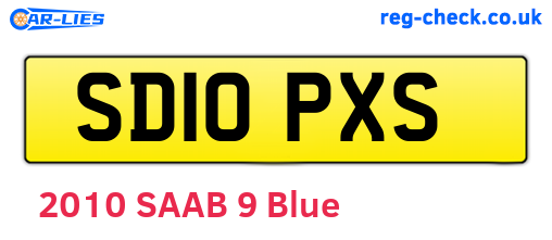 SD10PXS are the vehicle registration plates.