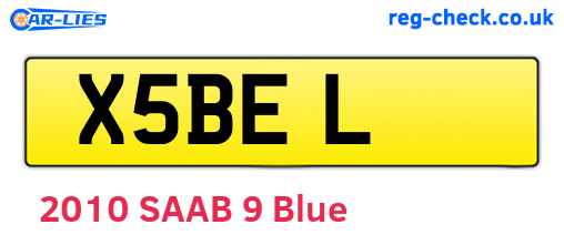X5BEL are the vehicle registration plates.