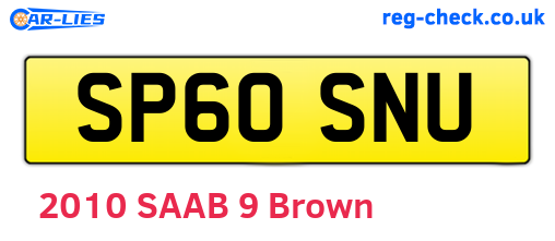 SP60SNU are the vehicle registration plates.