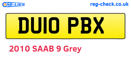 DU10PBX are the vehicle registration plates.