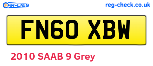 FN60XBW are the vehicle registration plates.
