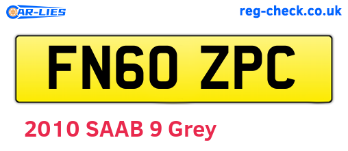 FN60ZPC are the vehicle registration plates.