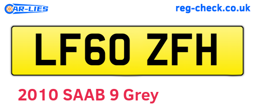 LF60ZFH are the vehicle registration plates.