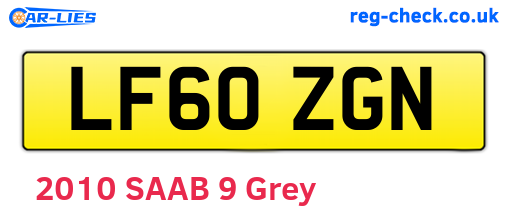 LF60ZGN are the vehicle registration plates.