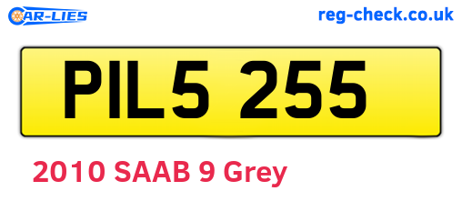 PIL5255 are the vehicle registration plates.
