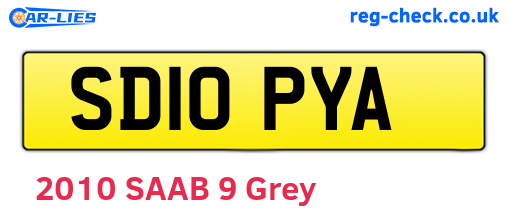SD10PYA are the vehicle registration plates.