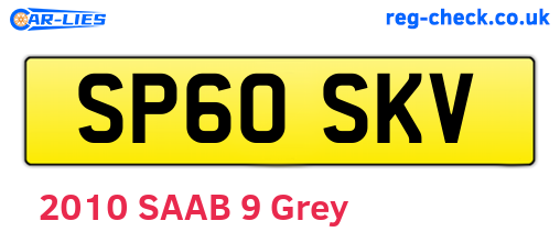 SP60SKV are the vehicle registration plates.