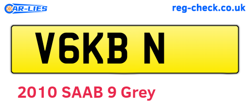 V6KBN are the vehicle registration plates.