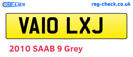 VA10LXJ are the vehicle registration plates.