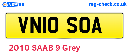 VN10SOA are the vehicle registration plates.