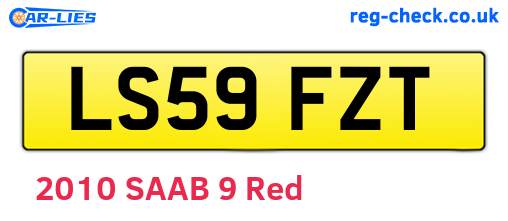 LS59FZT are the vehicle registration plates.