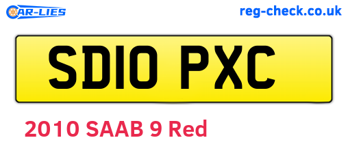 SD10PXC are the vehicle registration plates.