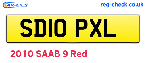SD10PXL are the vehicle registration plates.