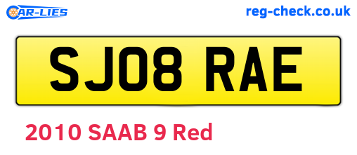 SJ08RAE are the vehicle registration plates.