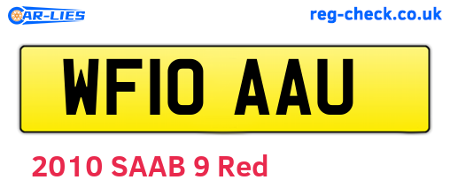 WF10AAU are the vehicle registration plates.