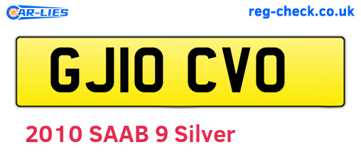 GJ10CVO are the vehicle registration plates.
