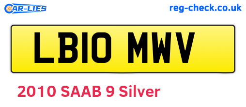 LB10MWV are the vehicle registration plates.