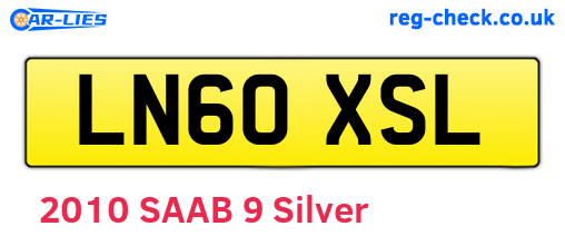 LN60XSL are the vehicle registration plates.