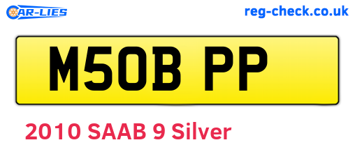 M50BPP are the vehicle registration plates.