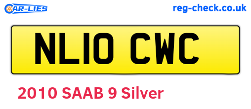 NL10CWC are the vehicle registration plates.