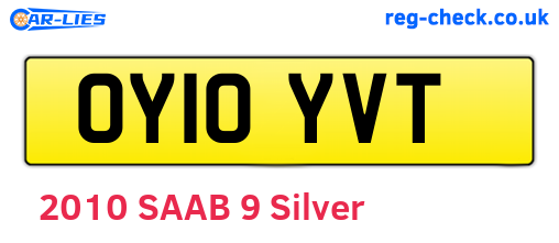 OY10YVT are the vehicle registration plates.
