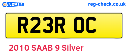 R23ROC are the vehicle registration plates.